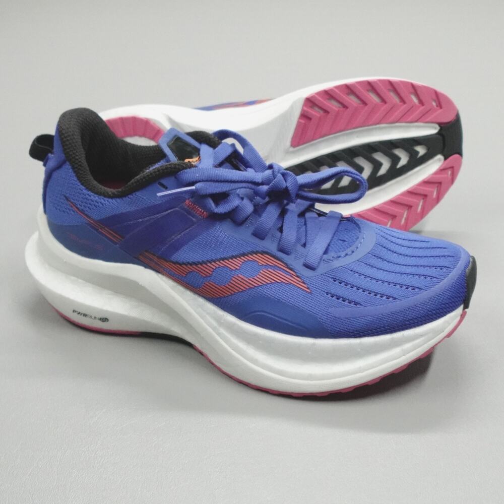 Saucony Tempus 2 Shoes Road Running Women's Size 5.5 Blue Raz / Zest